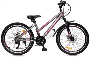 Велосипед Greenway Colibri-H 24 р.14 2021 (серый/розовый) фото