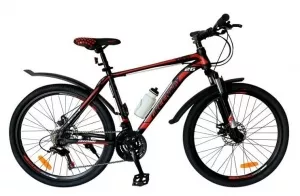 Велосипед Greenway Scorpion 26 (2021) чёрный, красный фото