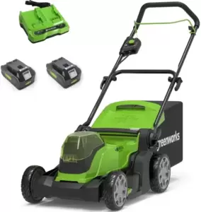 Газонокосилка аккумуляторная Greenworks G24X2LM41K8 2512607UD (с 2-мя АКБ) фото