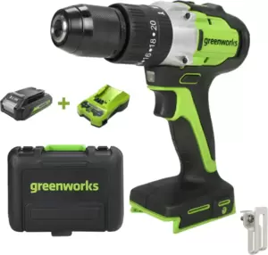 Дрель-шуруповерт Greenworks GD24DD60K2 (3704107UA)