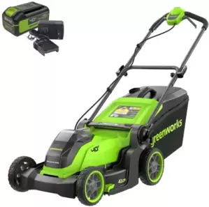 Газонокосилка аккумуляторная Greenworks GD40LM411 40V (1хАКБ 5Ач и ЗУ) фото