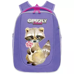 Школьный рюкзак Grizzly RAf-192-1 лаванда фото