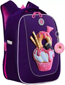 Школьный рюкзак Grizzly RAf-392-1 (фиолетовый) фото