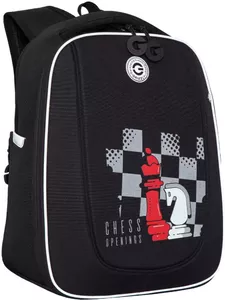 Школьный рюкзак Grizzly RAf-393-10 (черный/красный) фото