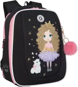 Школьный рюкзак Grizzly RAf-592-1 (черный) фото