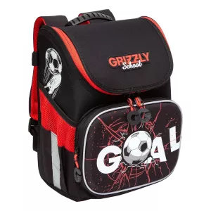 Школьный рюкзак Grizzly RAl-295-1 черный/красный фото