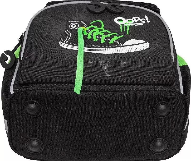 Школьный рюкзак Grizzly RAm-585-8 (черный/салатовый) фото 5