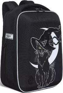 Школьный рюкзак Grizzly Rap-290-8 (черный кот) фото