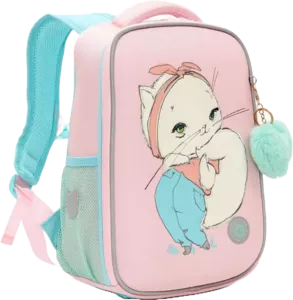 Школьный рюкзак Grizzly RAw-396-4 (розовый/мятный) фото