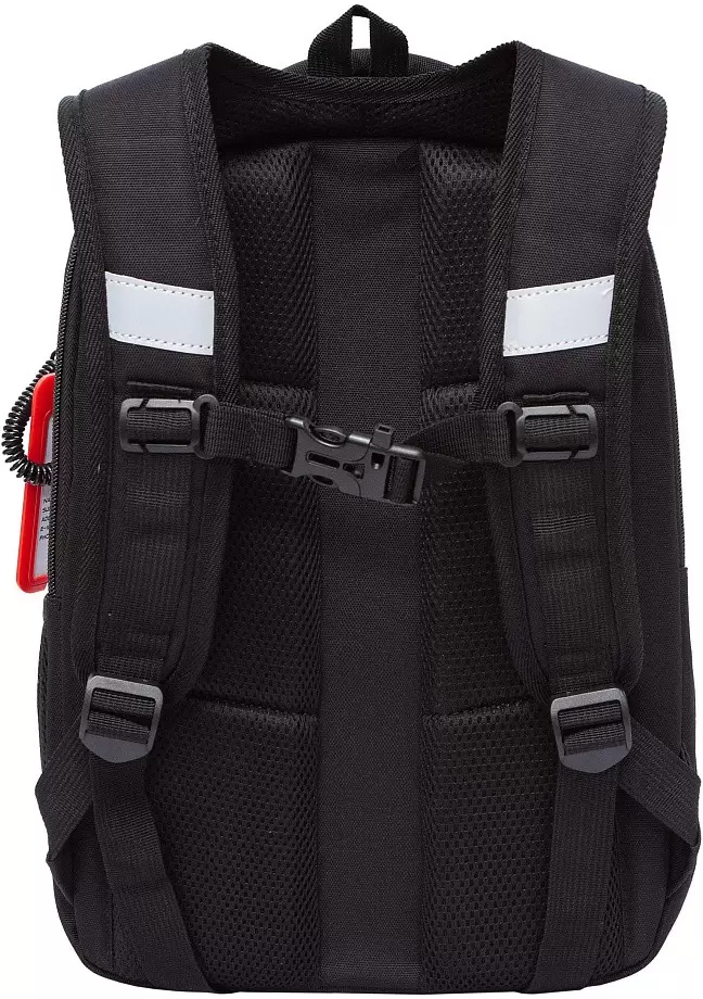 Школьный рюкзак Grizzly RAw-595-1 (черный/оранжевый) фото 3