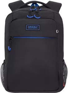 Школьный рюкзак Grizzly RB-156-1/1 (черный/синий) фото