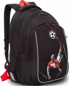Школьный рюкзак Grizzly RB-252-4 (черный/красный) фото