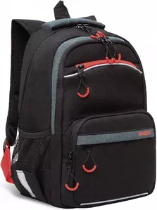 Школьный рюкзак Grizzly RB-254-4 (черный/красный) фото