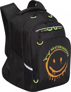 Школьный рюкзак Grizzly RB-350-2 (черный/оранжевый) icon
