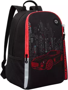 Школьный рюкзак Grizzly RB-351-5 (черный/красный) icon