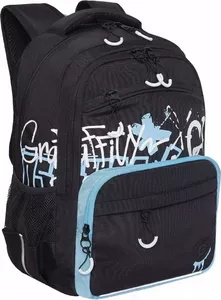 Школьный рюкзак Grizzly RB-354-3 (черный/голубой) icon