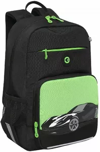 Школьный рюкзак Grizzly RB-355-1 (черный/салатовый) фото