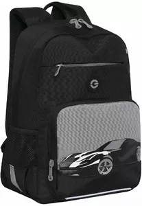 Школьный рюкзак Grizzly RB-355-1 (черный/серый) фото