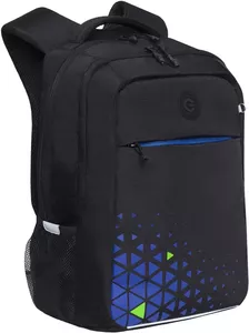 Школьный рюкзак Grizzly RB-356-2 (черный/синий) фото