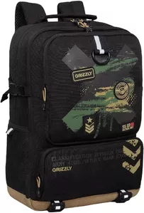 Школьный рюкзак Grizzly RB-357-1 (черный/коричневый) icon
