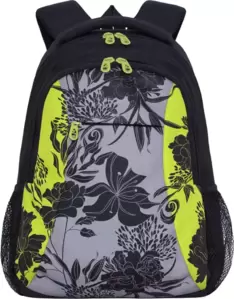 Школьный рюкзак Grizzly RD-142-2 (черный/салатовый) фото