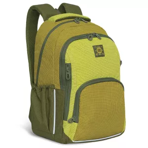 Школьный рюкзак Grizzly RD-143-3 оливковый/желтый фото