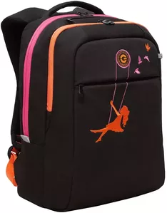 Городской рюкзак Grizzly RD-344-2 (черный/оранжевый) фото