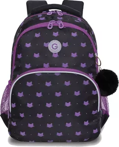 Школьный рюкзак Grizzly RG-360-5 (черный/лаванда) фото