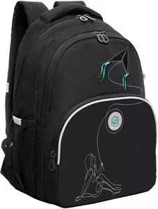 Школьный рюкзак Grizzly RG-360-8 (черный/голубой) icon