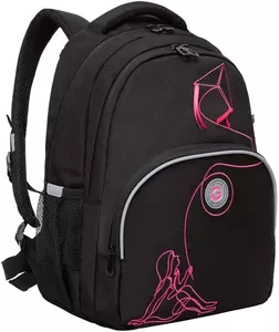 Школьный рюкзак Grizzly RG-360-8 (черный/розовый) фото