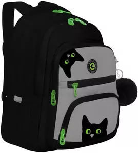 Школьный рюкзак Grizzly RG-362-4 (черный/серый) фото