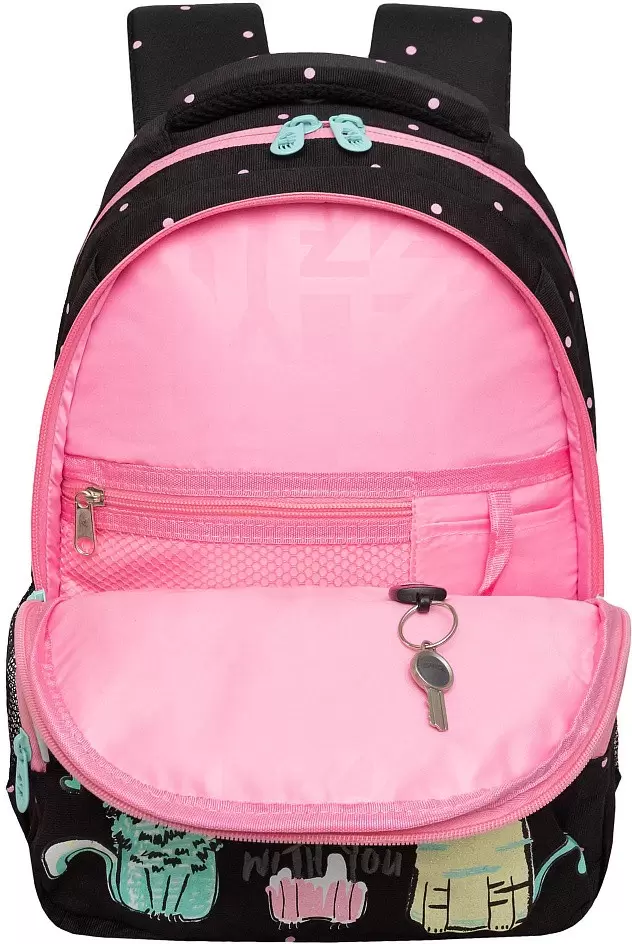 Школьный рюкзак Grizzly RG-460-1 (черный) фото 3