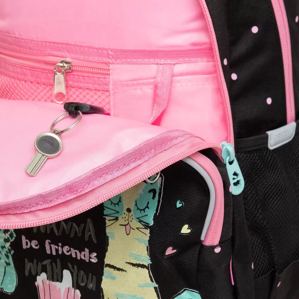 Школьный рюкзак Grizzly RG-460-1 (черный) фото 5