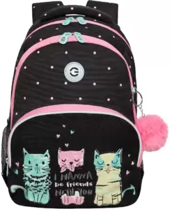 Школьный рюкзак Grizzly RG-460-1 (черный) фото