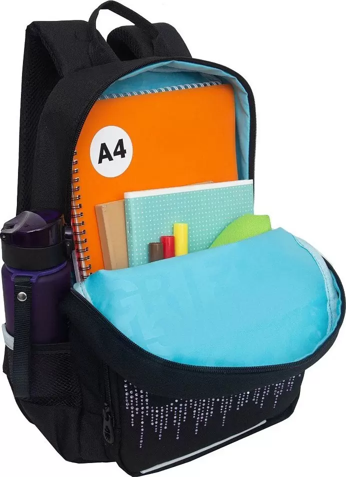 Школьный рюкзак Grizzly RG-464-3f (черный/фиолетовый) фото 5