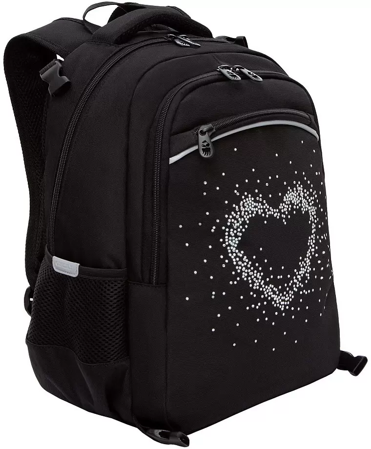 Школьный рюкзак Grizzly RG-569-1 (черный/белый) фото 3