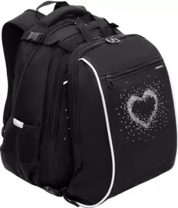 Школьный рюкзак Grizzly RG-569-1 (черный/белый) фото