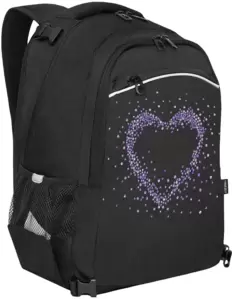 Школьный рюкзак Grizzly RG-569-1 (черный/фиолетовый) фото