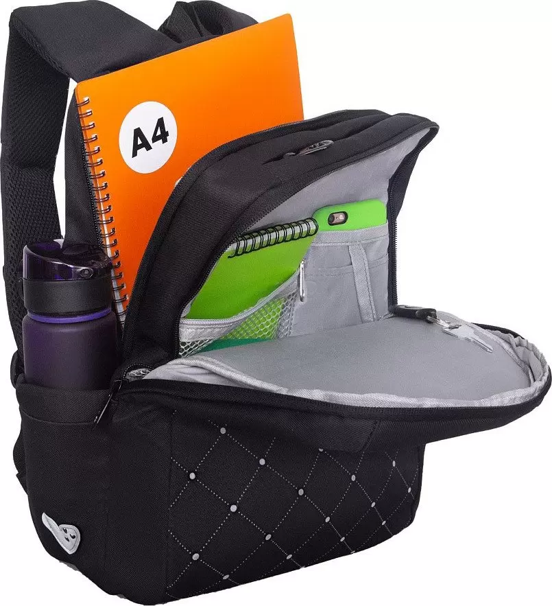 Школьный рюкзак Grizzly RG-666-3 (черный) фото 4