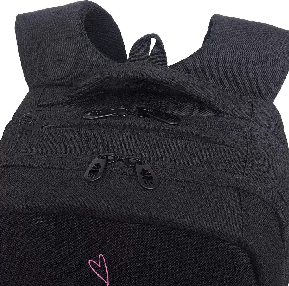 Школьный рюкзак Grizzly RG-666-5 (черный/розовый) фото 6