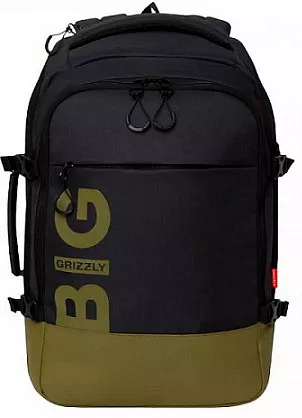 Рюкзак GRIZZLY RQ-019-21 /3 черный/хаки фото