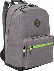 Школьный рюкзак Grizzly RQL-218-9 (серый/салатовый) фото