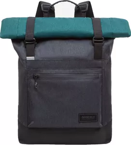 Городской рюкзак Grizzly RQL-315-1 (черный/изумрудный) фото