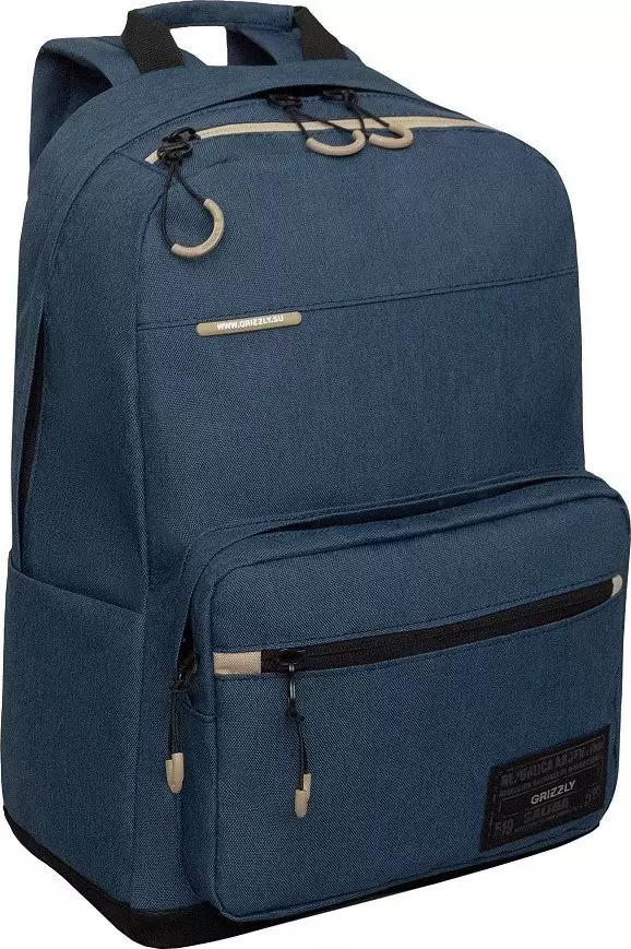 Городской рюкзак Grizzly RQL-518-1 (синий/бежевый) фото 2