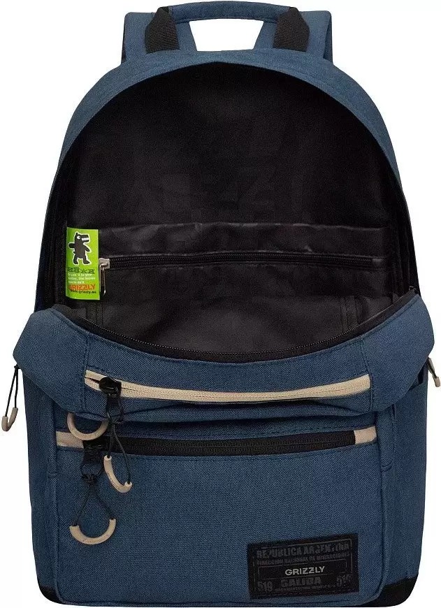 Городской рюкзак Grizzly RQL-518-1 (синий/бежевый) фото 4