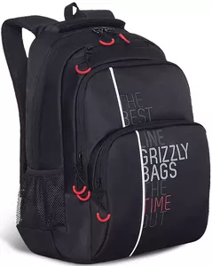 Школьный рюкзак Grizzly RU-030-31 (черный/красный) фото