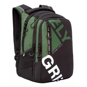Школьный рюкзак Grizzly RU-138-2 черный/хаки фото