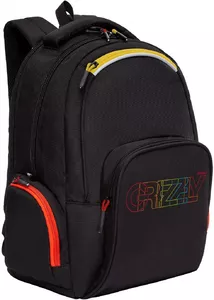 Школьный рюкзак Grizzly RU-233-3 (черный/красный) фото