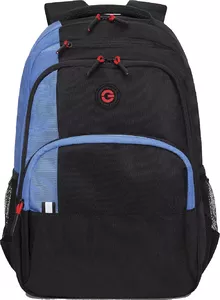Школьный рюкзак Grizzly RU-330-1 (черный/голубой) фото