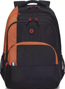 Школьный рюкзак Grizzly RU-330-1 (черный/кирпичный) фото